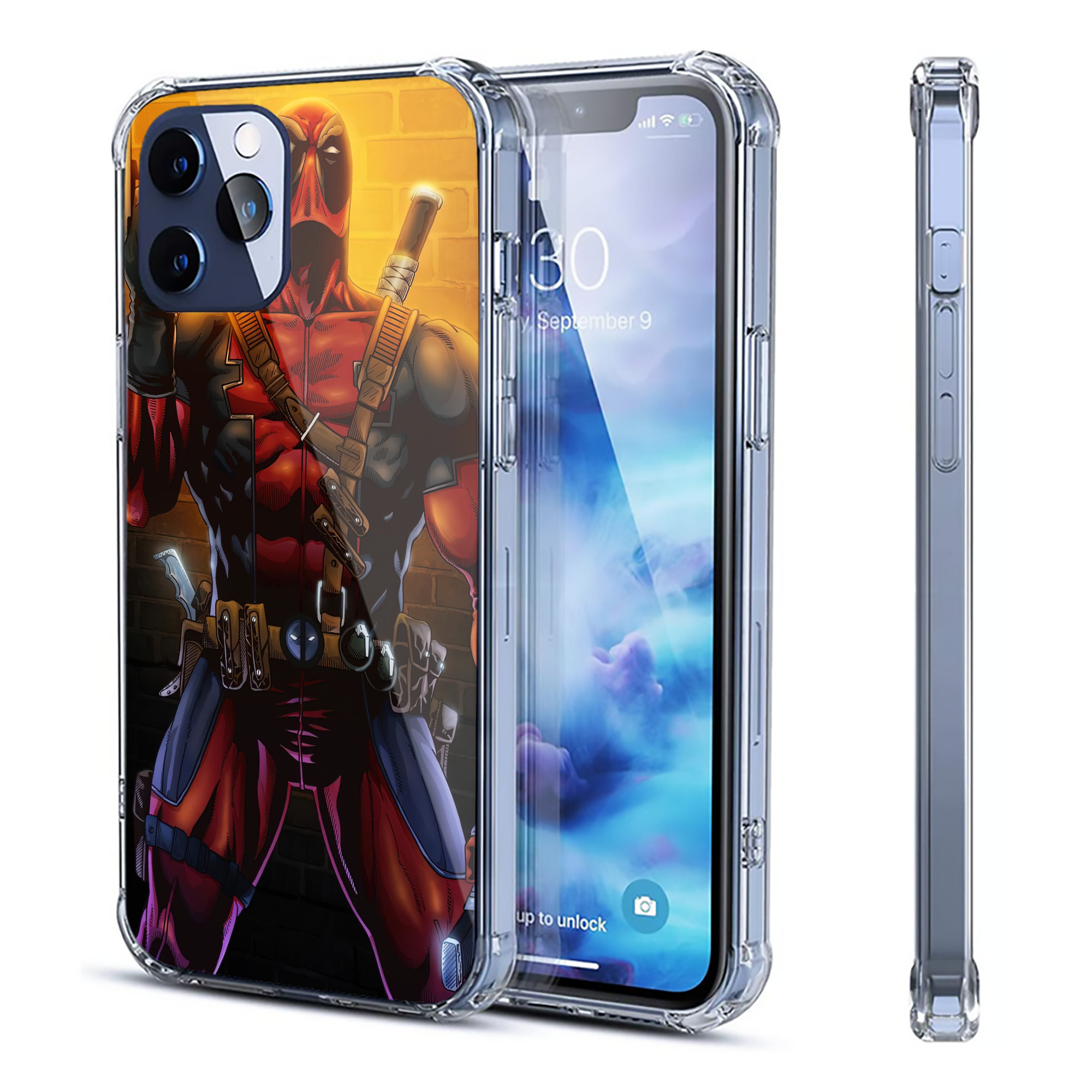 （画像用） Deadpool デッドプール 【iPhone 12シリーズ対応】透明スマホケース（クリアソフトケース）